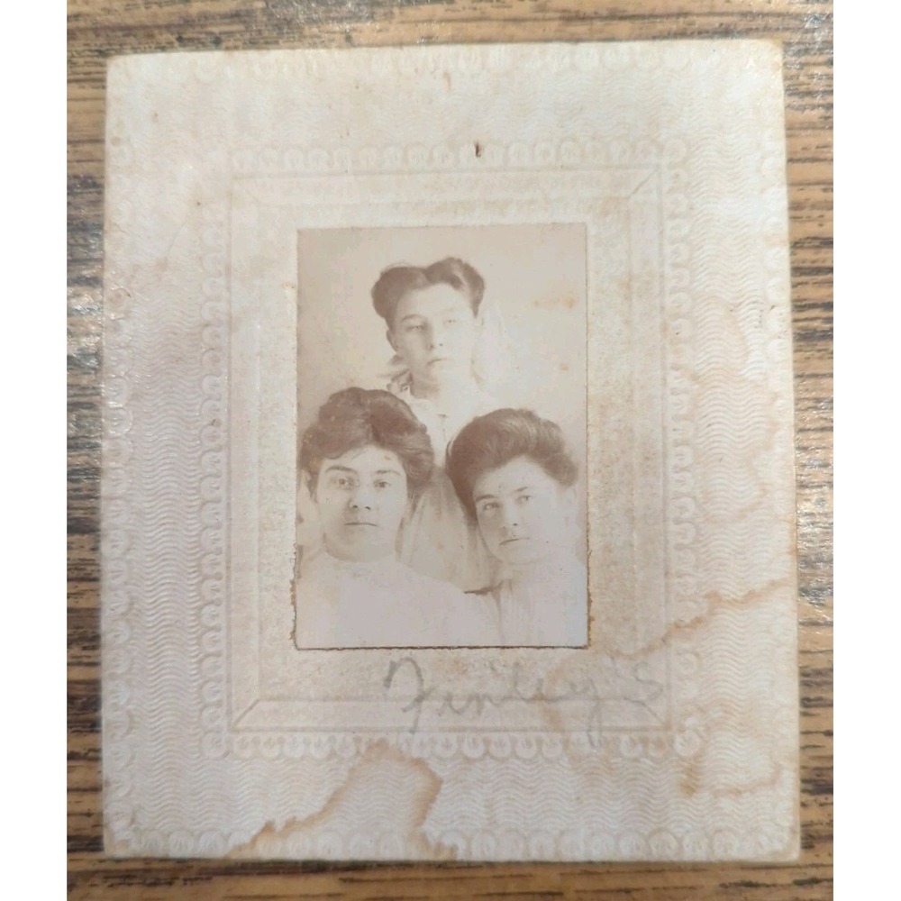 Rare Antique Cabinet Card Victorian Portrait Ladies Women Oneonta NY